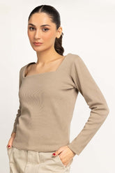 Beige Basic Top WM-KTP-WS23-206